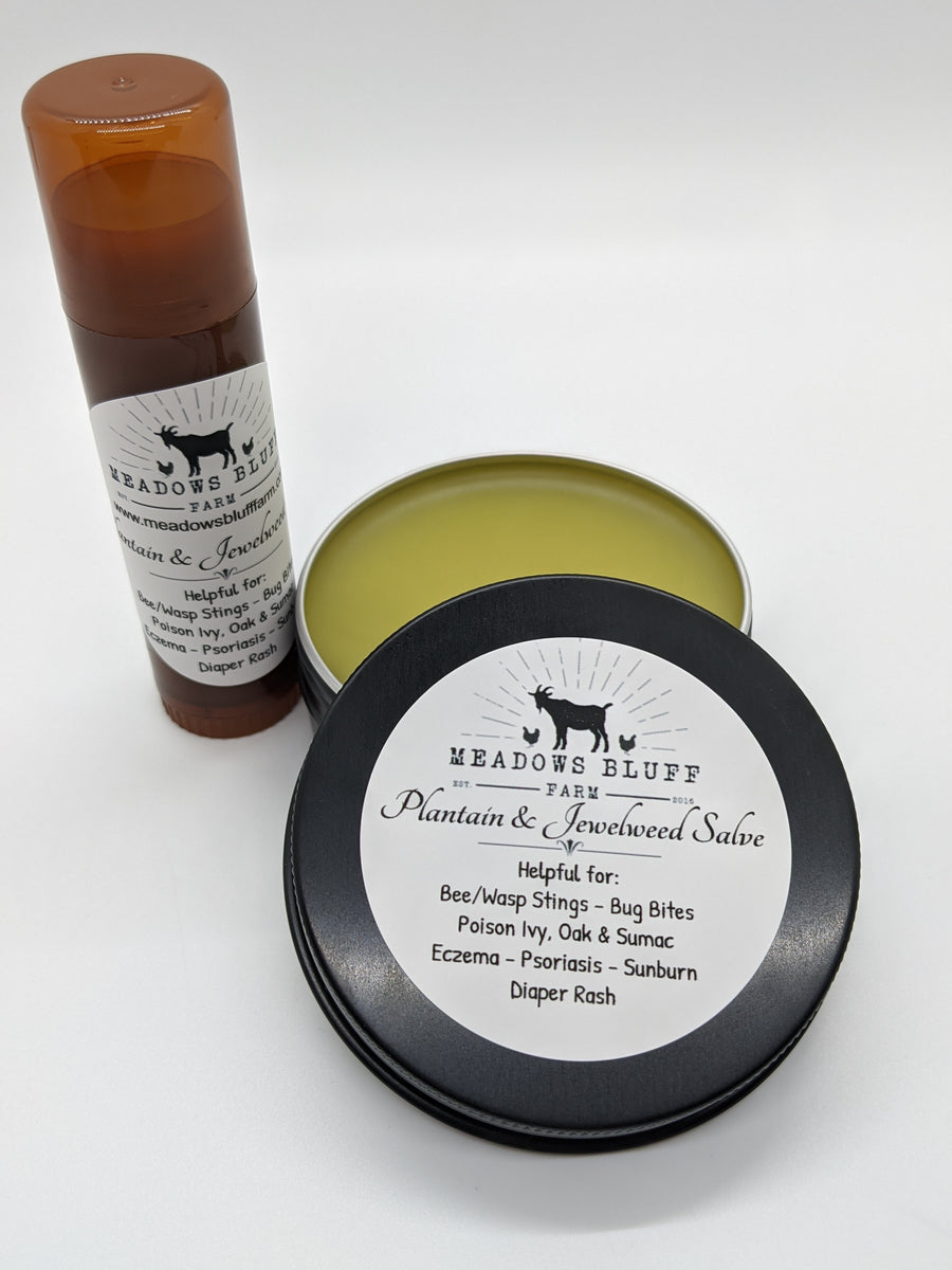 Plantain and Jewelweed Salve – Meadows Bluff Farm